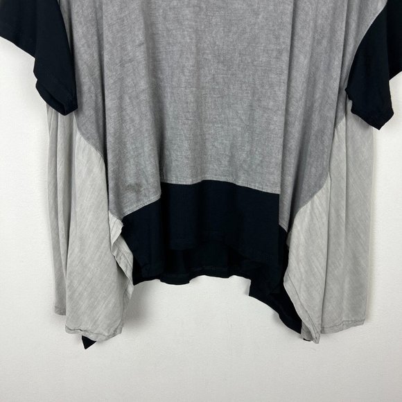 Alembika Top Womens Small Gray Colorblock Oversized Slouchy Tunic 3/4 Sleeve - Picture 8 of 12